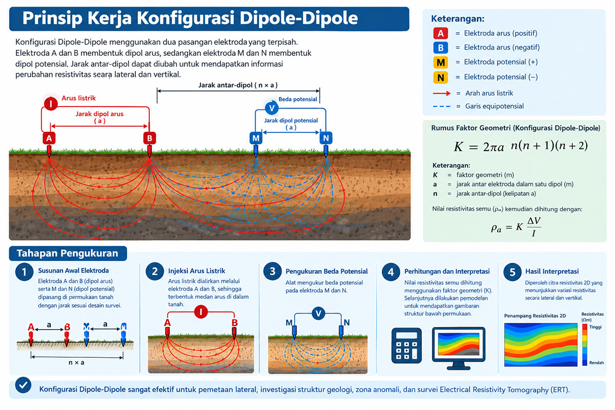 Konfigurasi Geolistrik Dipole-Dipole