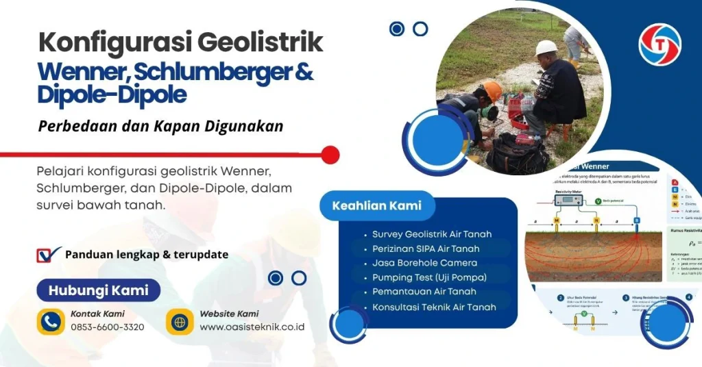 Konfigurasi Geolistrik Wenner, Schlumberger & Dipole-Dipole: Perbedaan dan Kapan Digunakan