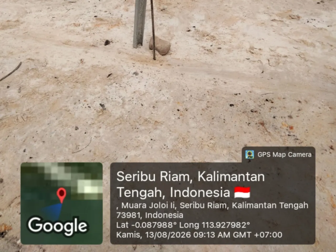 Dokumentasi pengukuran geolistrik PT Petrosea di Muara Joloi II Seribu Riam Kalimantan Tengah